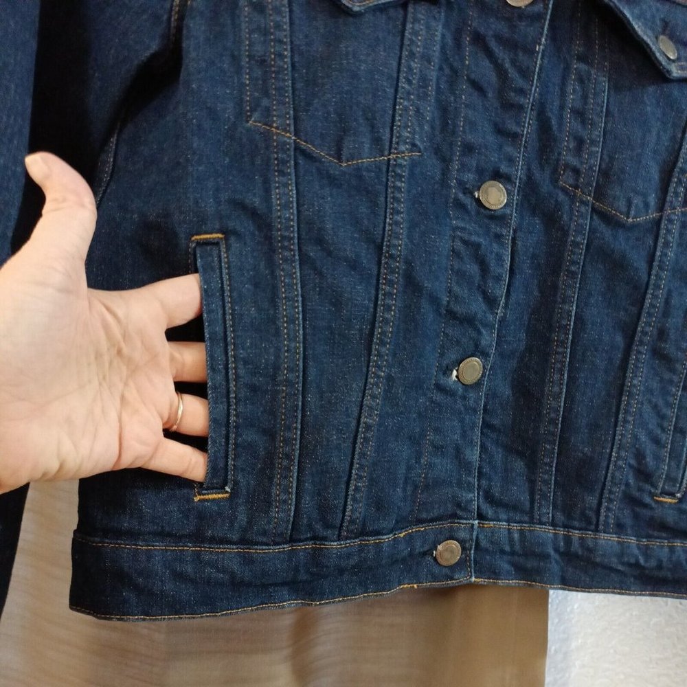 Nwot Women's Hudson Crop Denim Classy Chic Jacket W/ Pockets Small - Picture 3 of 6